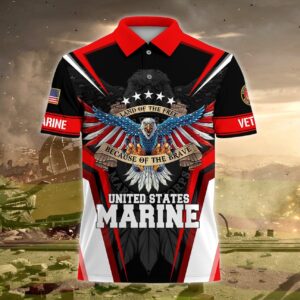 Military-Inspired Polo Shirt for Proud Marine Corps Veterans