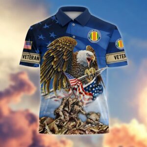 Patriotic Polo Shirt Inspired by Vietnam Veteran Service