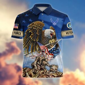 Polo Shirt Honoring Air Force Veteran Heritage