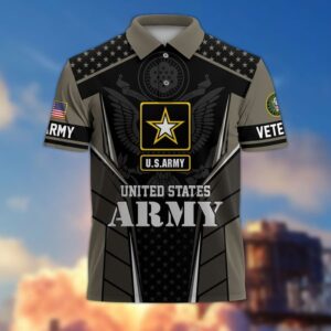Premium US Army Polo Shirt, Gifts For US Veterans, Gifts On Father’s Day, Independence Day, Armed Forces Day, Veterans Day, Memorial Day