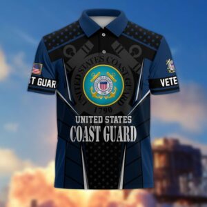 Premium US Coast Guard Polo Shirt, Gifts For US Veterans, Gifts On Father’s Day, Independence Day, Armed Forces Day, Veterans Day, Memorial Day