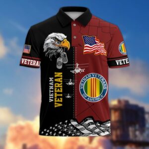Premium Vietnam Veteran Polo Shirt, Gifts For US Veterans, Gifts On Father’s Day, Independence Day, Armed Forces Day, Veterans Day, Memorial Day