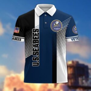 Premium US Seabee Polo Shirt, Gifts For US Veterans, Gifts On Father’s Day, Independence Day, Armed Forces Day, Veterans Day, Memorial Day