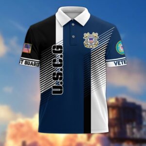 Premium US Coast Guard Polo Shirt, Gifts For US Veterans, Gifts On Father’s Day, Independence Day, Armed Forces Day, Veterans Day, Memorial Day