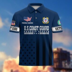Premium US Coast Guard Polo Shirt, Gifts For US Veterans, Gifts On Father’s Day, Independence Day, Armed Forces Day, Veterans Day, Memorial Day