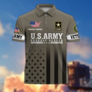 Premium US Army Polo Shirt, Gifts For US Veterans, Gifts On Father’s Day, Independence Day, Armed Forces Day, Veterans Day, Memorial Day