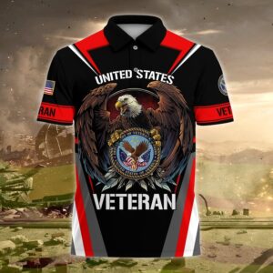 Premium US Veteran Polo Shirt, Gifts For Dad, For Husband, Gifts For US Veterans, Gifts On Father’s Day, Independence Day, Veterans Day