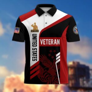 Premium US Veteran Polo Shirt, Gifts For Dad, For Husband, Gifts For US Veterans, Gifts On Father’s Day, Independence Day, Veterans Day.