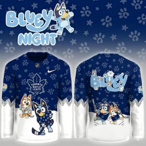 Toronto Maple Leafs NHL Bluey Night Limited Hockey Jersey