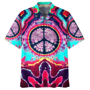 Hippie Hawaiian Shirt Retro 70s Psychedelic Summer Beach Style DBA-HP-16