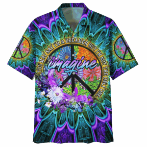 Hippie Hawaiian Shirt Retro Psychedelic Festival Summer Style DBA-HP-13