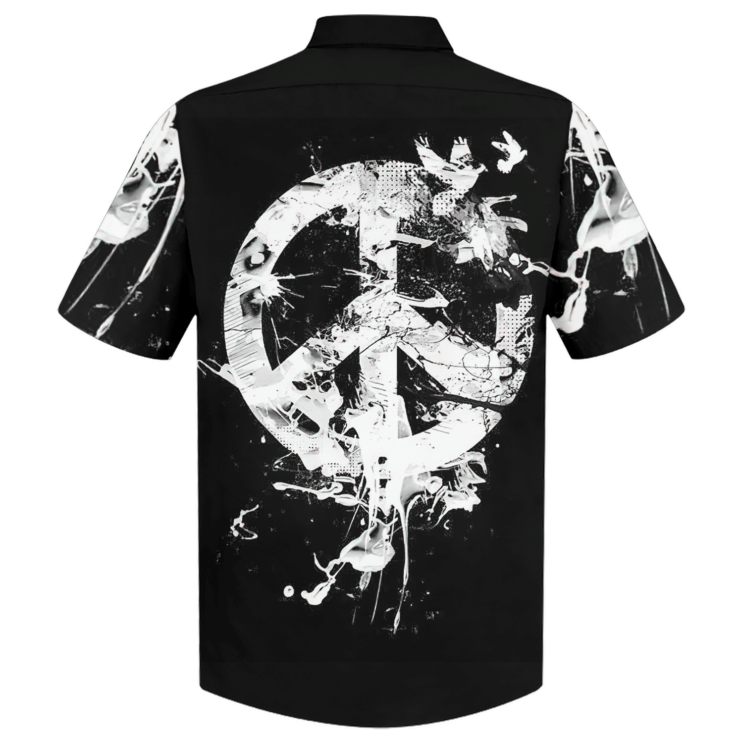 Hippie Hawaiian Shirt Vintage 70s Peace Sign Style NV-HIPPIE-11 Hippie Hawaiian Shirt Vintage 70s Peace Sign Style NV-HIPPIE-11