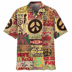 Hippie Hawaiian Shirt Retro 70s Summer Beach Style DBA-1103-HP-04
