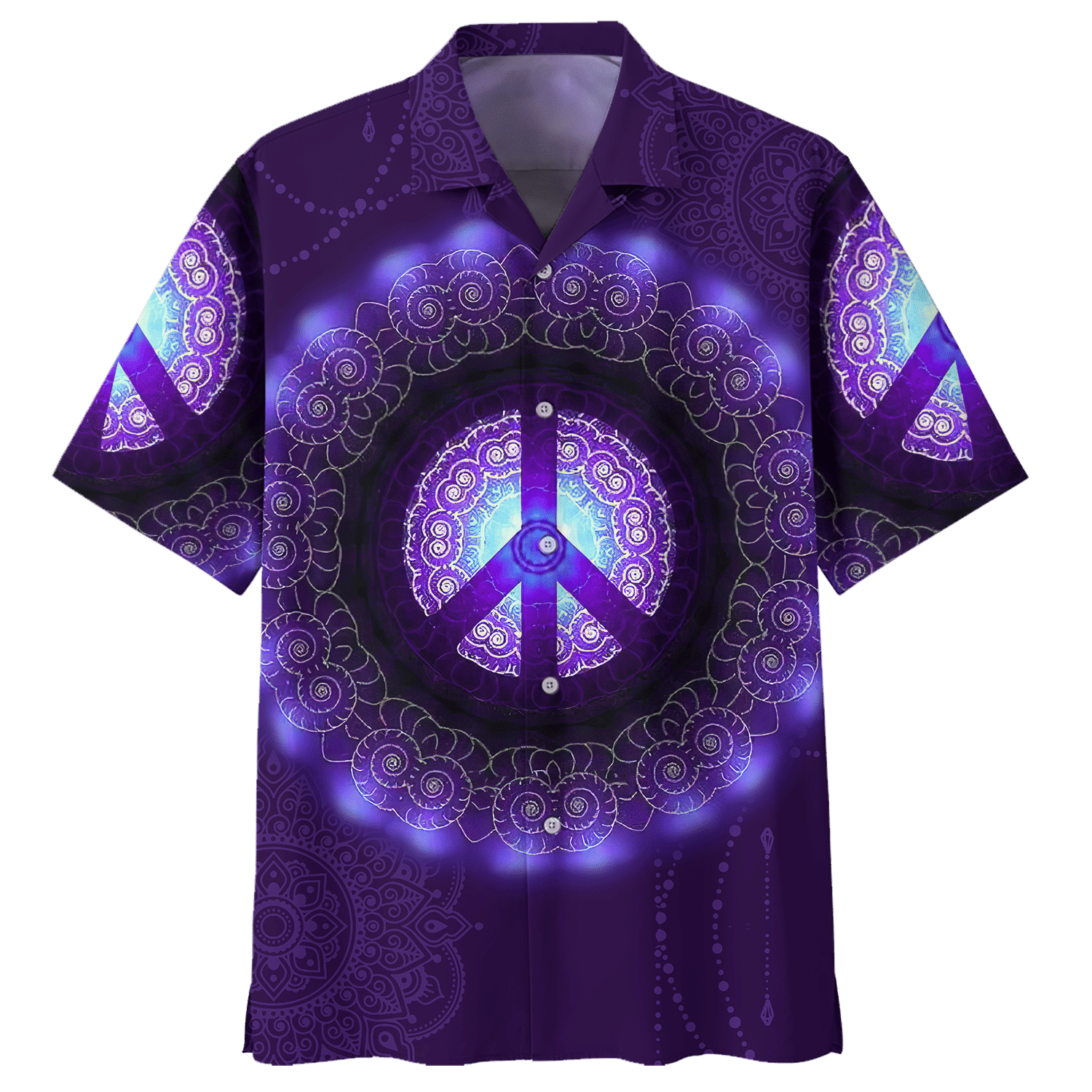 Hippie Hawaiian Shirt Vintage Peace Love Summer Style DBA-1103-HP-06 Hippie Hawaiian Shirt Vintage Peace Love Summer Style DBA-1103-HP-06