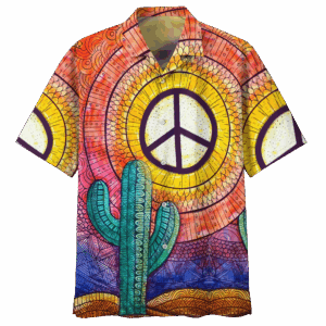 Hippie Hawaiian Shirt Psychedelic Retro Festival Style DBA-1103-HP-03