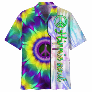 Hippie Hawaiian Shirt Groovy Summer Beach Style HBL-HP-19