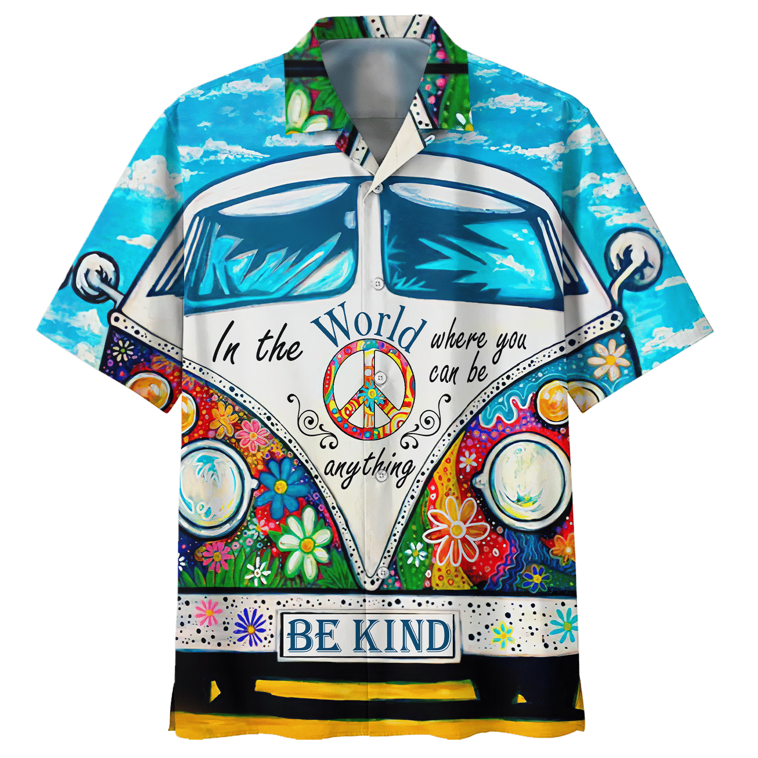 Hippie Hawaiian Shirt Vintage Festival Summer Style DBA-1103-HP-01 Hippie Hawaiian Shirt Vintage Festival Summer Style DBA-1103-HP-01