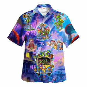 Hippie Hawaiian Shirt Vintage Peace Sign Festival Style HBL-HP-15