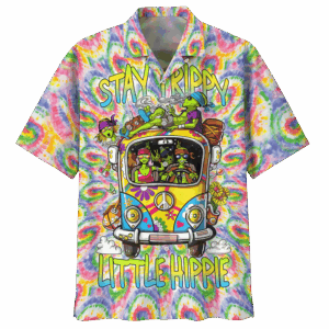 Hippie Hawaiian Shirt Psychedelic 70s Beach Style HBL-HP-13