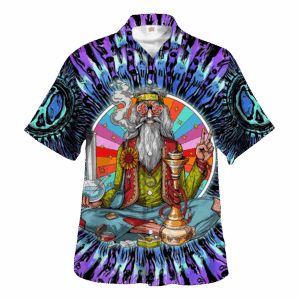 Hippie Hawaiian Shirt Vintage Psychedelic Summer Style HBL-HP-07