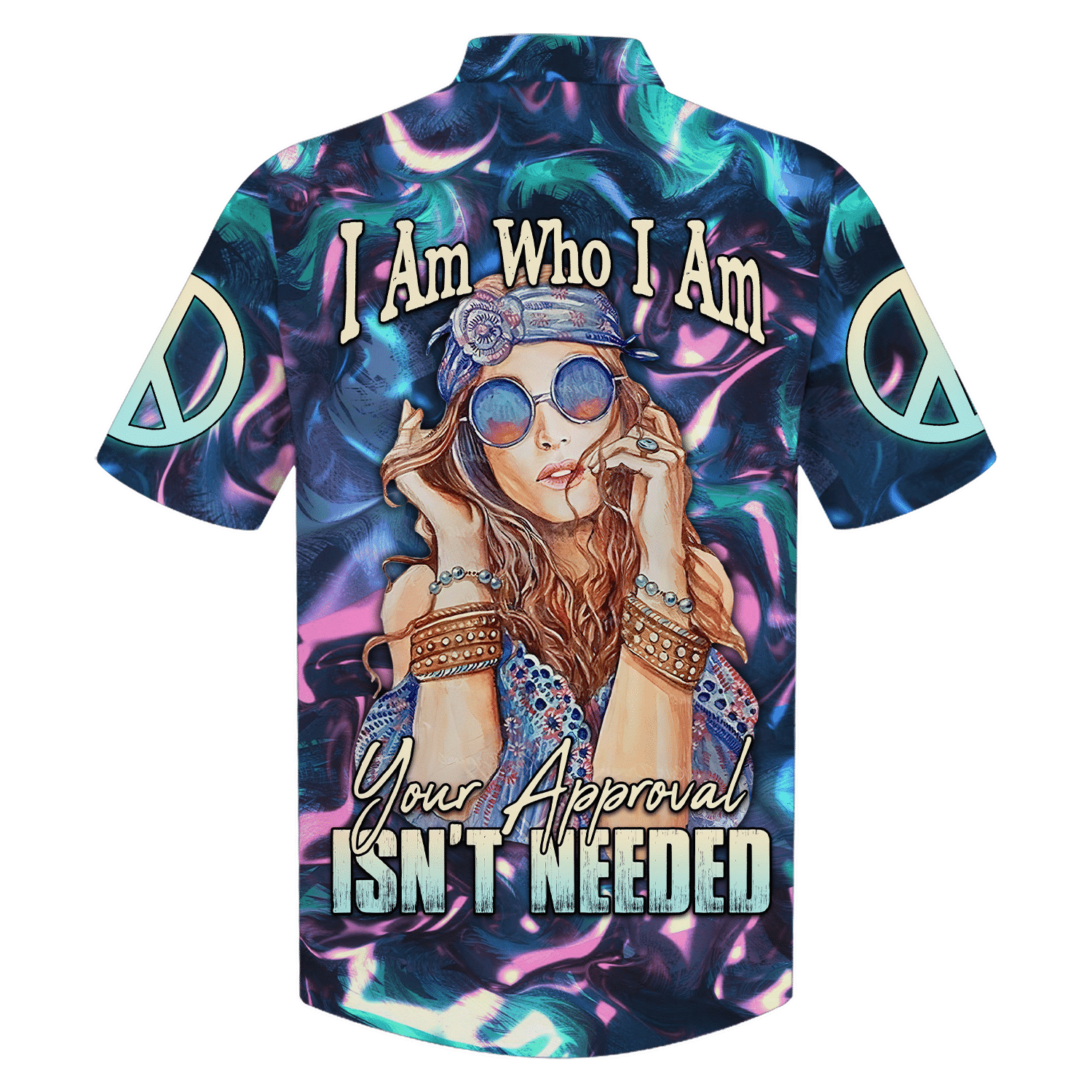 Hippie Hawaiian Shirt Retro 70s Festival Style HBL-HP-04 Hippie Hawaiian Shirt Retro 70s Festival Style HBL-HP-04