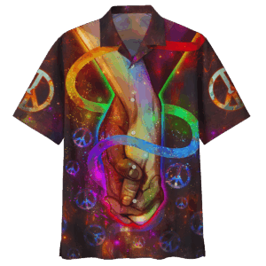 Hippie Hawaiian Shirt Groovy Retro Beach Style HBL-HP-01