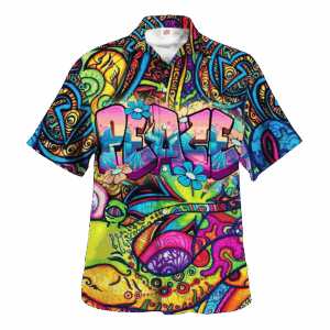 Hippie Hawaiian Shirt Groovy 70s Vacation Style HBL-HP-35