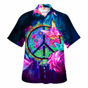 Hippie Hawaiian Shirt Groovy Vacation Beach Style HBL-HP-21