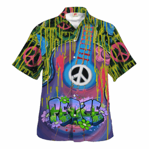 Hippie Hawaiian Shirt Groovy Summer Festival Style HBL-HP-30