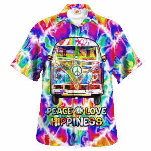 Hippie Hawaiian Shirt Retro Peace Love Party Style NV-HIPPIE-17