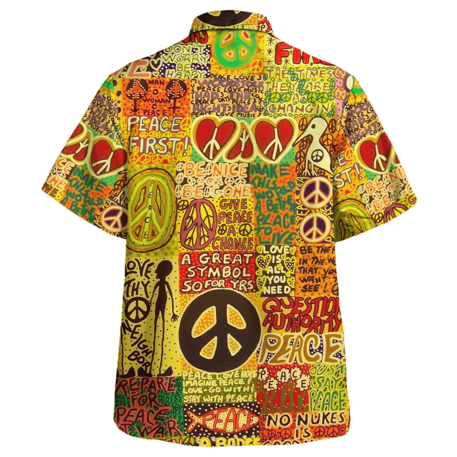 Hippie Hawaiian Shirt Vintage Festival Beach Style NV-HP-20 Hippie Hawaiian Shirt Vintage Festival Beach Style NV-HP-20