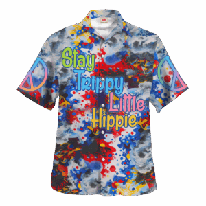 Hippie Hawaiian Shirt Vintage Psychedelic Festival Style HBL-HP-38