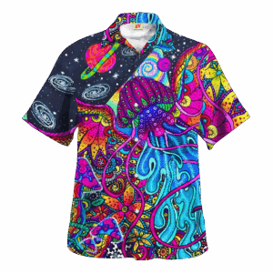 Hippie Hawaiian Shirt Groovy 70s Festival Style HBL-HP-40