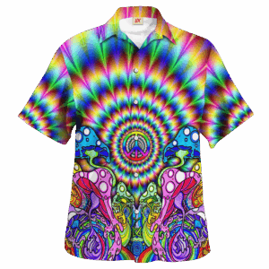 Hippie Hawaiian Shirt Psychedelic Beach Party Style NV-HP-34