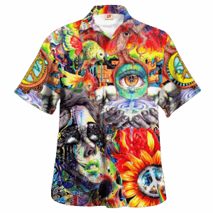 Hippie Hawaiian Shirt Retro Festival Beach Party Style NV-HP-35