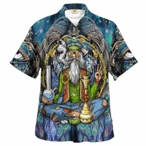 Hippie Hawaiian Shirt Retro 70s Summer Festival Style NV-HP-38