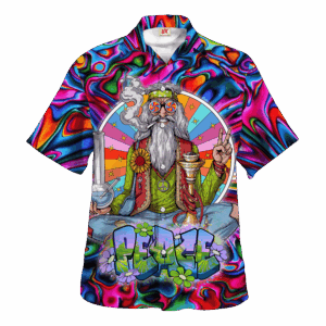Hippie Hawaiian Shirt Groovy Retro Summer Party Style HBL-HP-41