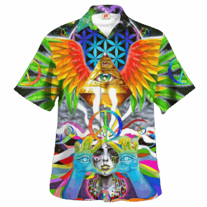 Hippie Hawaiian Shirt Vintage Festival Vacation Style NV-HP-46