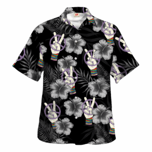 Hippie Hawaiian Shirt Retro 70s Beach Festival Style HBL-HP-56