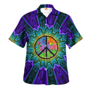Hippie Hawaiian Shirt Psychedelic Summer Beach Party Style UXHI06