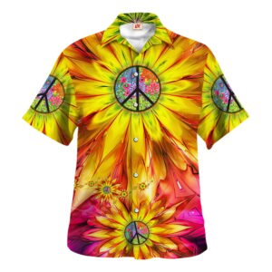 Hippie Hawaiian Shirt Psychedelic Beach Gift For Him HBLHI81