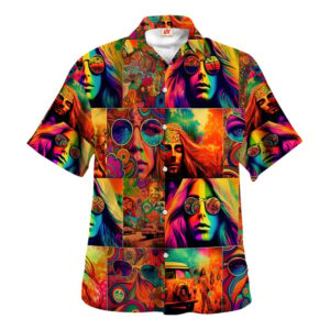 Hippie Hawaiian Shirt Retro Vacation Gift For Men TQTHI06