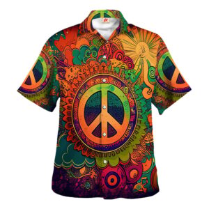 Hippie Hawaiian Shirt Psychedelic Vacation Gift For Men TQTHI08