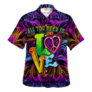 Hippie Hawaiian Shirt Psychedelic Summer Gift HBLTHI12