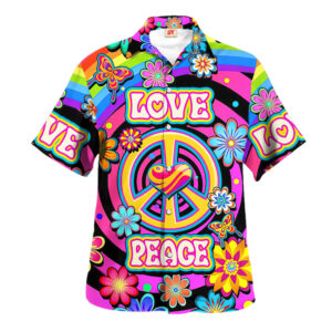Hippie Hawaiian Shirt Retro Vacation Gift NVHI31