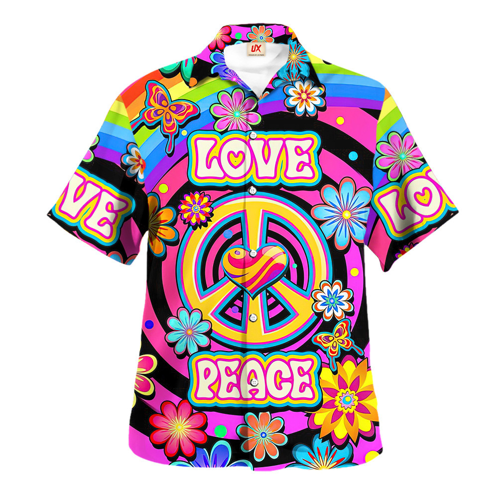 Hippie Hawaiian Shirt Retro Vacation Gift NVHI31 Hippie Hawaiian Shirt Retro Vacation Gift NVHI31