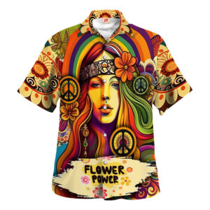 Hippie Hawaiian Shirt Vintage Festival Beach Gift TQTHI19