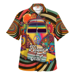 Hippie Hawaiian Shirt Psychedelic Vacation Gift TQTHI20