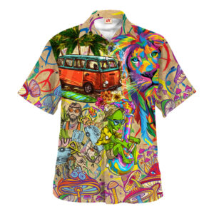 Hippie Hawaiian Shirt Retro Summer Festival Gift HBLTHI20