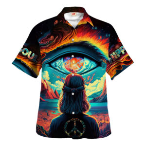 Hippie Hawaiian Shirt Groovy Festival Beach Gift TTHI104